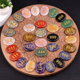 Worry Healing Palm Stones for Meditation Prayer Home Decor with ( Number )-35x45MM #SP1904G-W10
