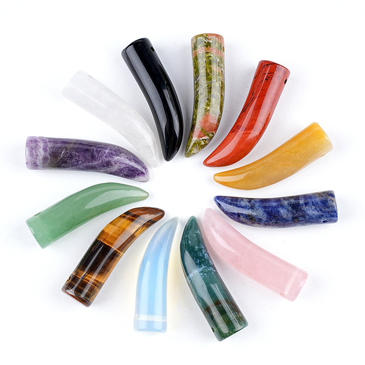 Ox-Horn & Pepper Gemstone Pendant  for Jewelry Making #SP2017