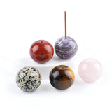 25MM Dalmation Jasper Sphere Incense Stick Holder for Meditation, Yoga, Office & Home Decor