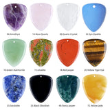 Gemstone Guitar Pick Keychain 7 Charka Chain KC2030