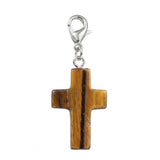 Gemstone Cross Charms with Lobster Clasps 18x25mm Healing Crystal Pendant for DIY Jewelry Making Reiki Energy #SP1030