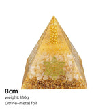 Handmade Crystal Chip Pyramid Orgonite for Wealth Attraction Spiritual Room Decoration 50/60/80mm