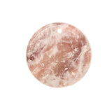 Vintage Natural Stone Circle Coin Pendants, Flat Round Quartz Quartz Gemstone Disk Charms, Handmade Crafting Findings for Wire Wrapping