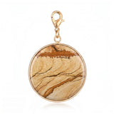 30mm Round Gemstone Pendant  Tag Charm for DIY Necklaces, Earrings & Bracelets #SP2060