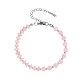 6MM Heishi Disc Spacer Round Bead Gemstone Bracelet Silver Chain Adjustable #SB3145