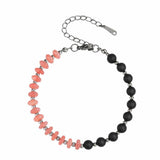 6MM Heishi Disc Spacer Round Bead Matte Onyx Gemstone Bracelet Silver Chain Adjustable #SB3145