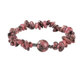 Natural Chip Gemstone Bracelet 10mm Optional Focal Round Bead Handmade Boho Stackable Healing Crystal Bracelet for Women #SB3159