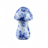 Handmade Healing Crystal Mushroom Figurine – Natural Gemstone Pocket Decor & Home Altar Ornament #SP1084