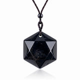 Hot Sale Mixed Gemstones Star Hexagon Shape Necklaces Quartz Agate Lapis Lazuli Chokers with Adjustable Cord