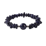 Natural Chip Gemstone Bracelet 10mm Optional Focal Round Bead Handmade Boho Stackable Healing Crystal Bracelet for Women #SB3159