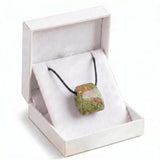 Sodalite Trapezoid Crystal Choker Necklace Unisex Healing Chakra Gemstone Jewelry Adjustable Rope Comes in Gift Box