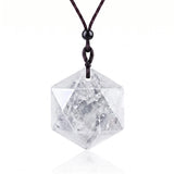 Hot Sale Mixed Gemstones Star Hexagon Shape Necklaces Quartz Agate Lapis Lazuli Chokers with Adjustable Cord