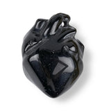 30MM Carved Gemstone Human Heart Figurine Pendant for Making Jewelry SP2043