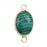 13x18mm Faceted Oval Gemstone Connectors Charms with Double Loops for DIY Jewelry Making #SP2053