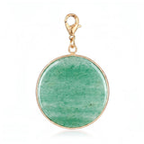 30mm Round Gemstone Pendant  Tag Charm for DIY Necklaces, Earrings & Bracelets #SP2060