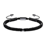 6MM Natural Stone & Hematite Disc Bead Adjustable Bracelet Macrame Slide Closure Unisex Healing Crystal Jewelry Men Women #SB3154