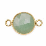 10mm Faceted Round Disce Connectors Charms with Double Loop For Jewelry Making #SP2050