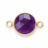 10mm Faceted Round Disce Connectors Charms with Double Loop For Jewelry Making #SP2050