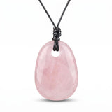 Handmade Reiki Energy Crystal Necklace Trapezoid Stone Pendant Adjustable Cord Choker Natural Healing Jewelry For Women Men #SN2028