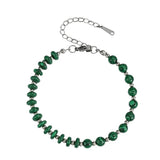 6MM Heishi Disc Spacer Round Bead Gemstone Bracelet Silver Chain Adjustable #SB3145