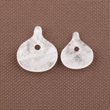 23MM/28MM Natural Twisted Teardrop Gemstone Pendant Handmade Craved Healing Crystal Donut Charm for DIY Jewelry Making