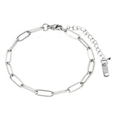 Stainless Steel Paperclip Chain Bracelet Adjustable Link Chain #SB3166