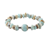 Natural Chip Gemstone Bracelet 10mm Optional Focal Round Bead Handmade Boho Stackable Healing Crystal Bracelet for Women #SB3159