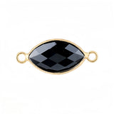 Faceted Horse Eye Gemstone  Connectors Charms with Double Loops DIY Jewelry #SP2046