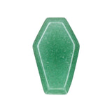 10PCS Polished Crystal Coffin Stone Carving 30mm Coffin Ornament for Halloween Party Home Decoration