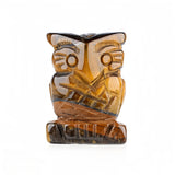 25mm Gemstone Owl Carving | Hand-Polished Crystal Animal Sculpture Home Decor Gift