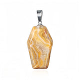 Handcrafted Healing Crystal Coffin Pendant - Unique Wiccan & Spiritual Jewelry Gift #SP1378