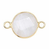 18mm Faceted Round Disce Connectors Charms with Double Loop For Jewelry Making #SP2050