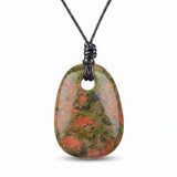 Handmade Reiki Energy Crystal Necklace Trapezoid Stone Pendant Adjustable Cord Choker Natural Healing Jewelry For Women Men #SN2028