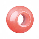 12mm Round Natural Gemstone Large Hole Beads, 5mm Big Hole Polished Stone Ball Beads for DIY Jewelry Making