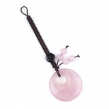 30MM Crystal Donut Keychain – Elegant Gemstone Bag Charm & Key Accessory