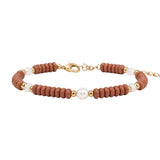 Handmade Flat Disc Natural Gemstone Bracelet 6mm Heishi Beads With Freshwater Pearls Silver Clasp Chain Adjustable Women #SB3137