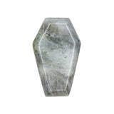 Polished Crystal Coffin Stone Carving 30mm Natural Quartz Obsidian Tiger Eye Coffin Ornament for Halloween Party Home Decoration