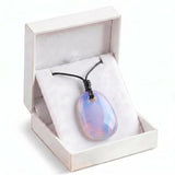 Opalite Trapezoid Crystal Pendant Necklace Adjustable Rope Choker Natural Stone Healing Reiki Jewelry Unisex Gift Box #SN2028