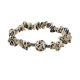 Natural Chip Gemstone Bracelet 12mm Optional Focal Round Bead Handmade Boho Stackable Healing Crystal Bracelet for Women #SB3159