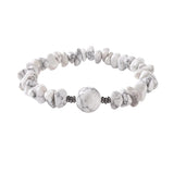 Natural Chip Gemstone Bracelet 10mm Optional Focal Round Bead Handmade Boho Stackable Healing Crystal Bracelet for Women #SB3159