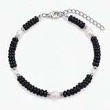 6MM Heishi Disc Stone Bracelet Freshwater Pearl Gold Adjustable Chain Boho Stackable Beaded Jewelry For Women #SB3137