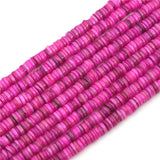 6mm Dyed Shell Heishi Beads Disc Spacer Flat Round Washer Loose Beads for Jewelry Making Approx 190-200PCS/STRAND