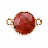 10mm Faceted Round Disce Connectors Charms with Double Loop For Jewelry Making #SP2050