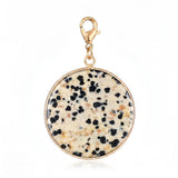 30mm Round Gemstone Pendant  Tag Charm for DIY Necklaces, Earrings & Bracelets #SP2060