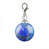 10MM Gemstone Round Ball Pendant Bag Charms for DIY Making Jewelry Silver Lobster Clasp Crystal Sphere Healing Chakra