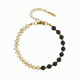 6MM Heishi Disc Spacer Round Bead Lava Stone Essential Oil Diffuser Gemstone Bracelet Gold Chain Adjustable #SB3145