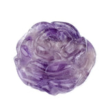 Fashion Crystal Rose Flower Carving Figurine Natural Polished Stone Rose Statue for Desktop Decor Souvenir Birthday Gift