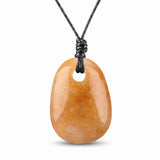 Handmade Reiki Energy Crystal Necklace Trapezoid Stone Pendant Adjustable Cord Choker Natural Healing Jewelry For Women Men #SN2028