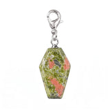 Handcrafted Healing Crystal Coffin Pendant Bag Tag Charms #SP1378