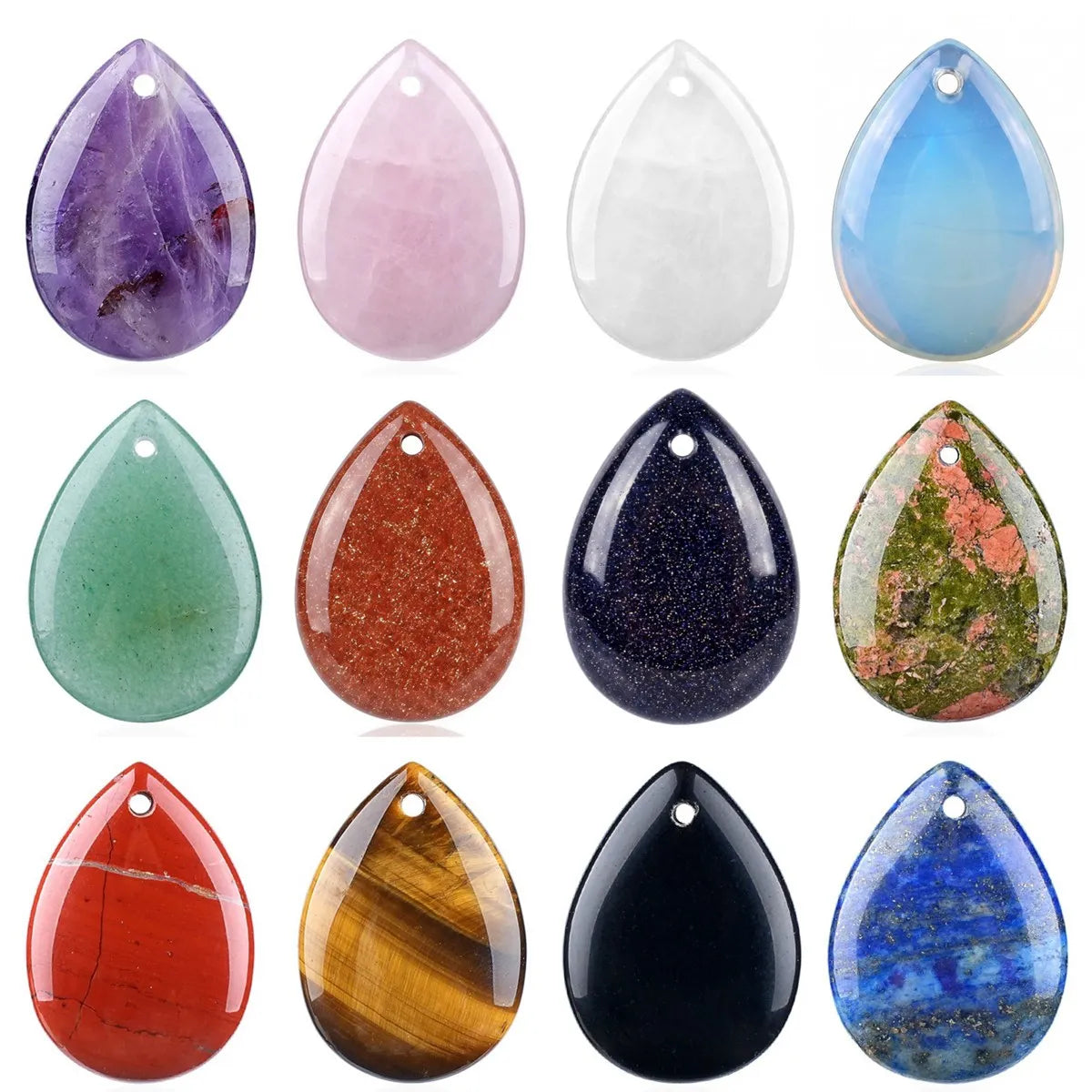25X33mm Teardrop Stone Pendants  for DIY Necklace Jewelry Making #SP1800
